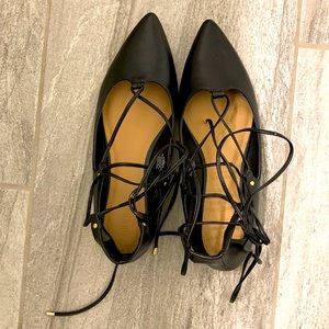 Black Old Navy Lace Up Flats